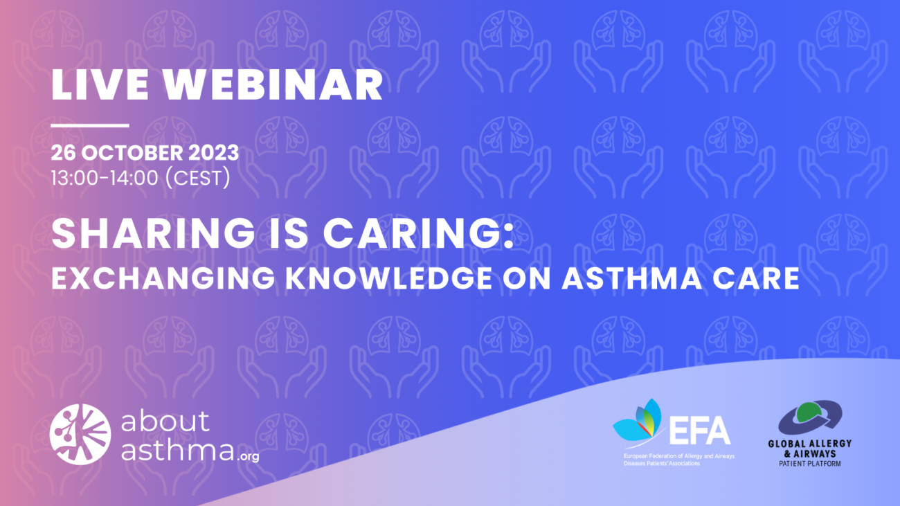 Recording out! Webinar ‘Sharing is caring: exchanging knowledge on asthma care’